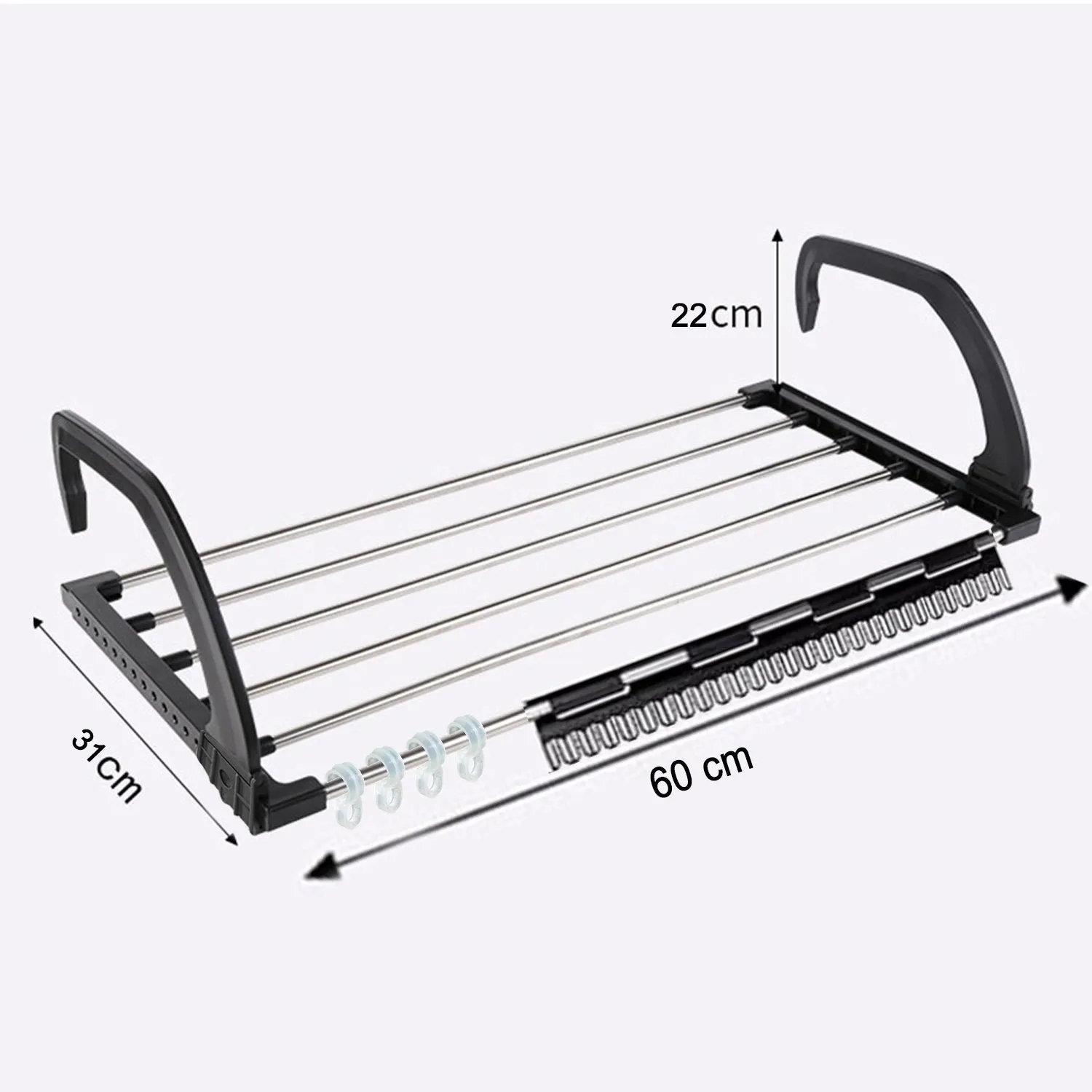 4649 Adjustable Folding Clothes Drying Racks Hanger Shelf