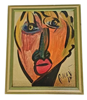 Andy Warhol 84 Yellow Original Oil Painting by Peter Keil