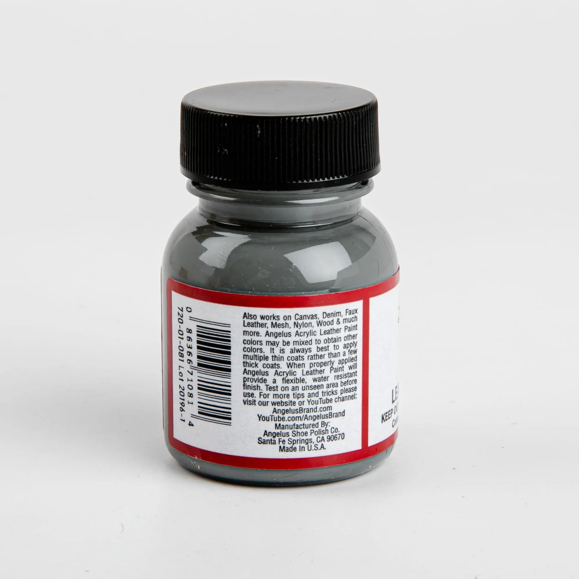 Angelus Acrylic Paint Grey #081 29Ml Use On Leather, Vinyl Or Fabric