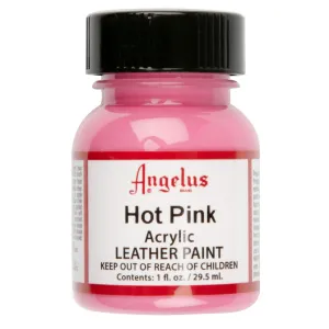 Angelus Acrylic Paint Hot Pink #186 29Ml Use On Leather, Vinyl Or Fabric