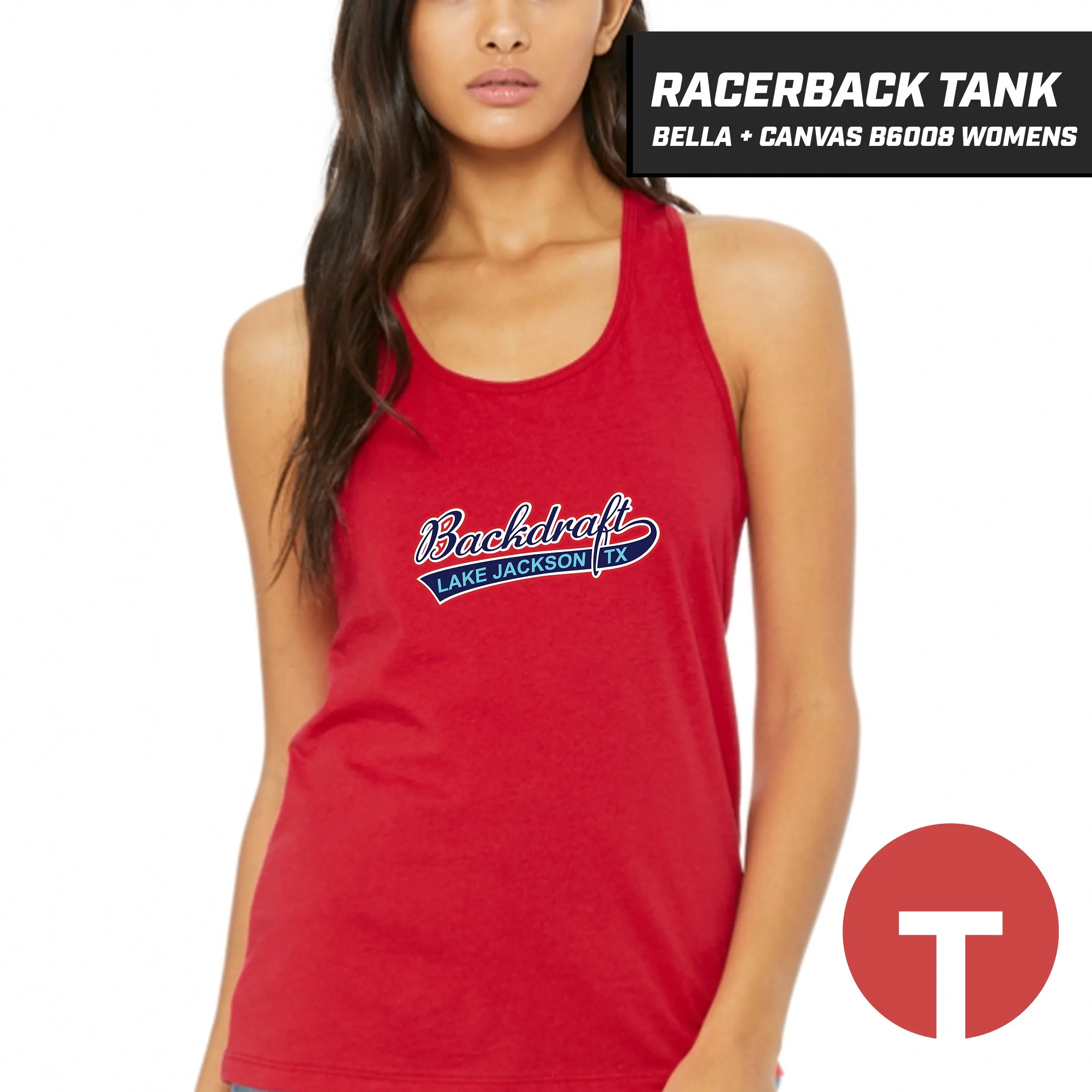 Backdraft - Bella   Canvas B6008 Women's Jersey Racerback Tank