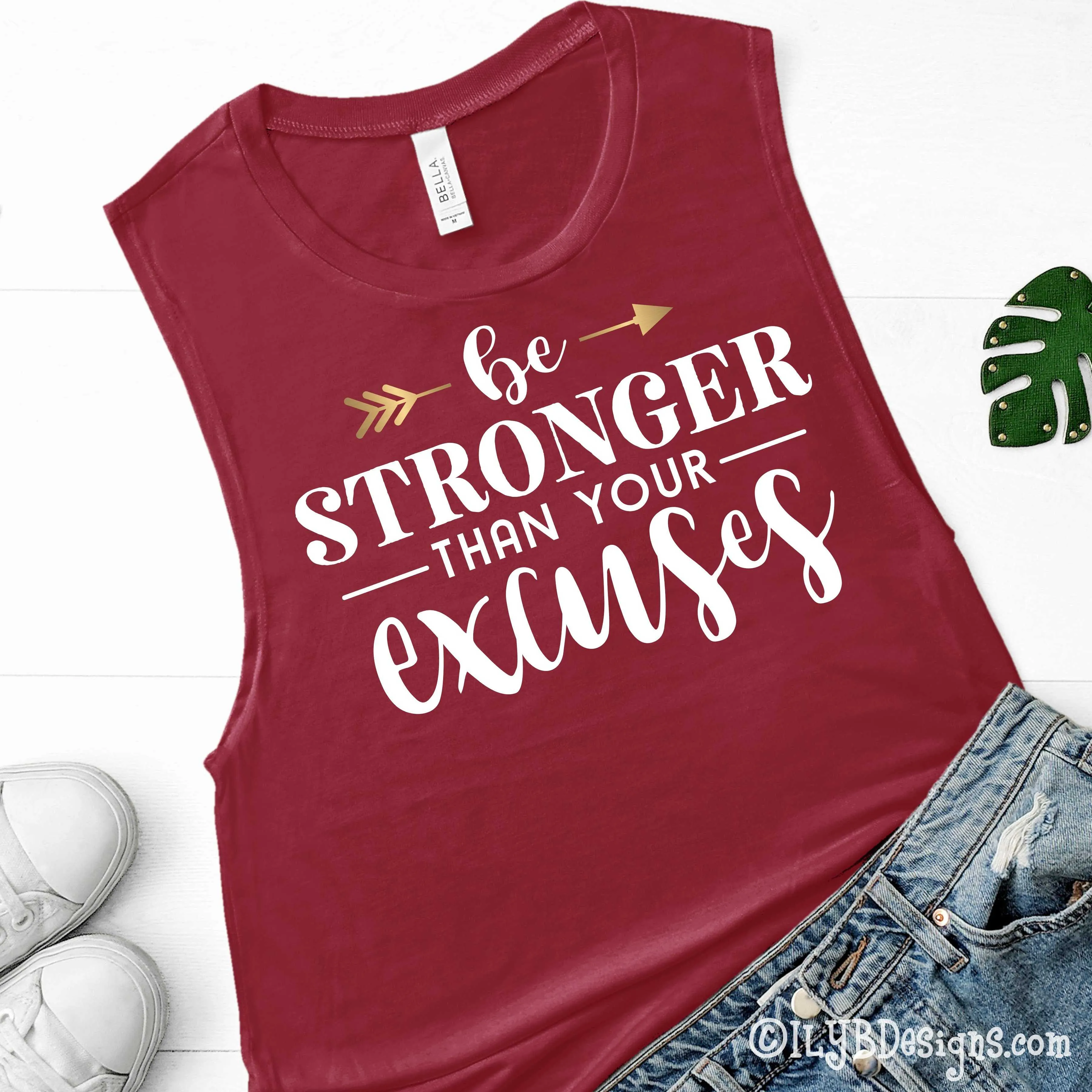 Be Stronger Than Your Excuses Workout Tank | Women's Motivational Workout Tanks