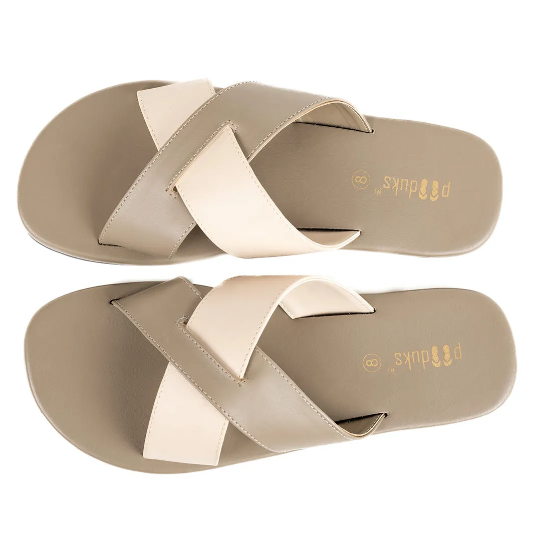 Ben Crossover Vegan Leather Slides Unisex