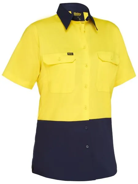 Bisley Women's Cool Lightweight Hi Vis Drill Shirt (BL1895)