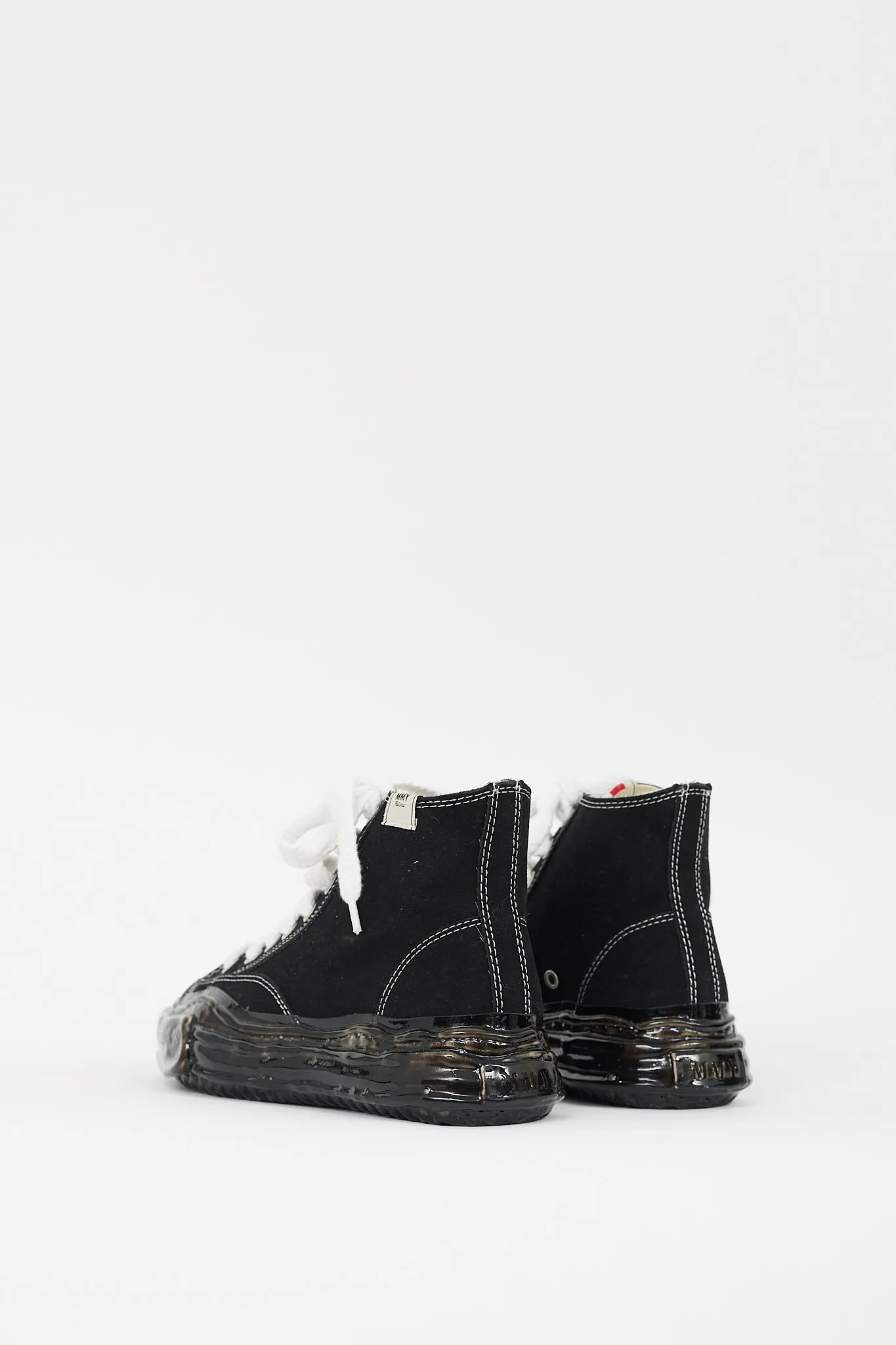 Black Canvas Sole Dip High Top Sneaker