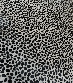 Black-White Hair-On Large Cheetah Print Cowhide