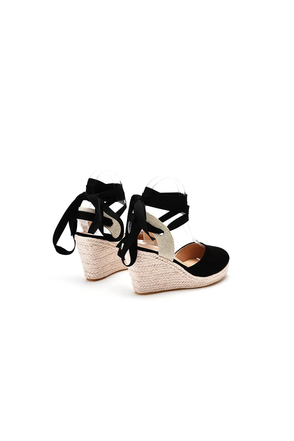 Bohemian Round Toe Platform Espadrille Wedge Heels