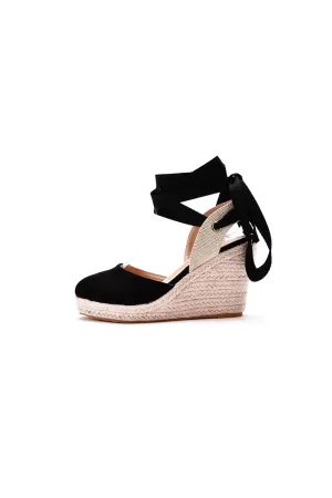 Bohemian Round Toe Platform Espadrille Wedge Heels