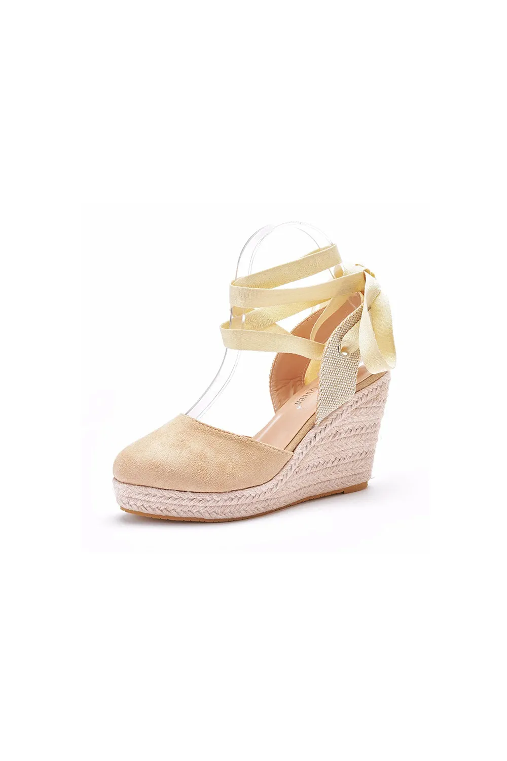 Bohemian Round Toe Platform Espadrille Wedge Heels