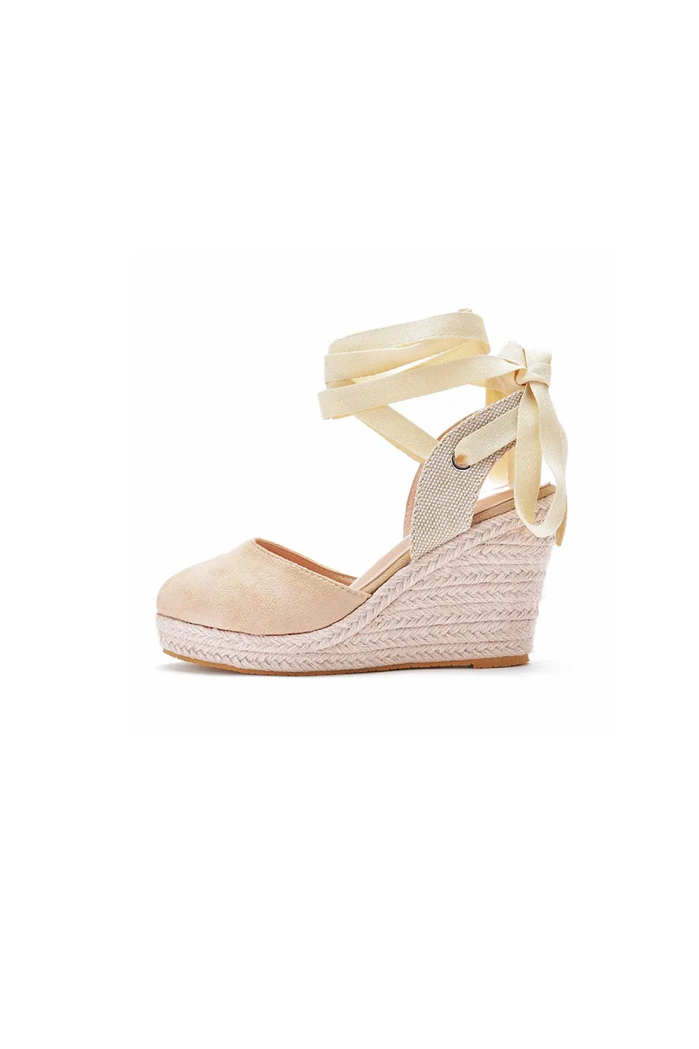 Bohemian Round Toe Platform Espadrille Wedge Heels