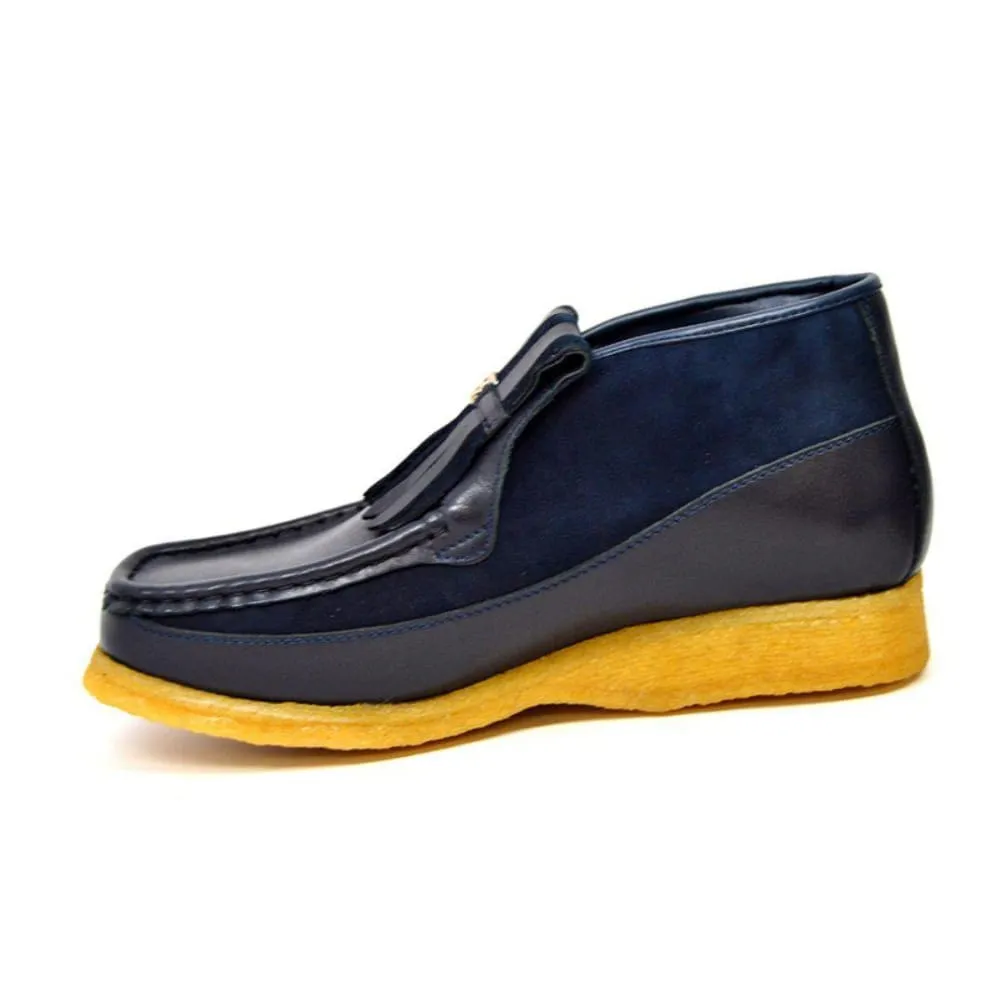 British Walkers Apollo Men's Leather and Suede Crepe Sole Slip On