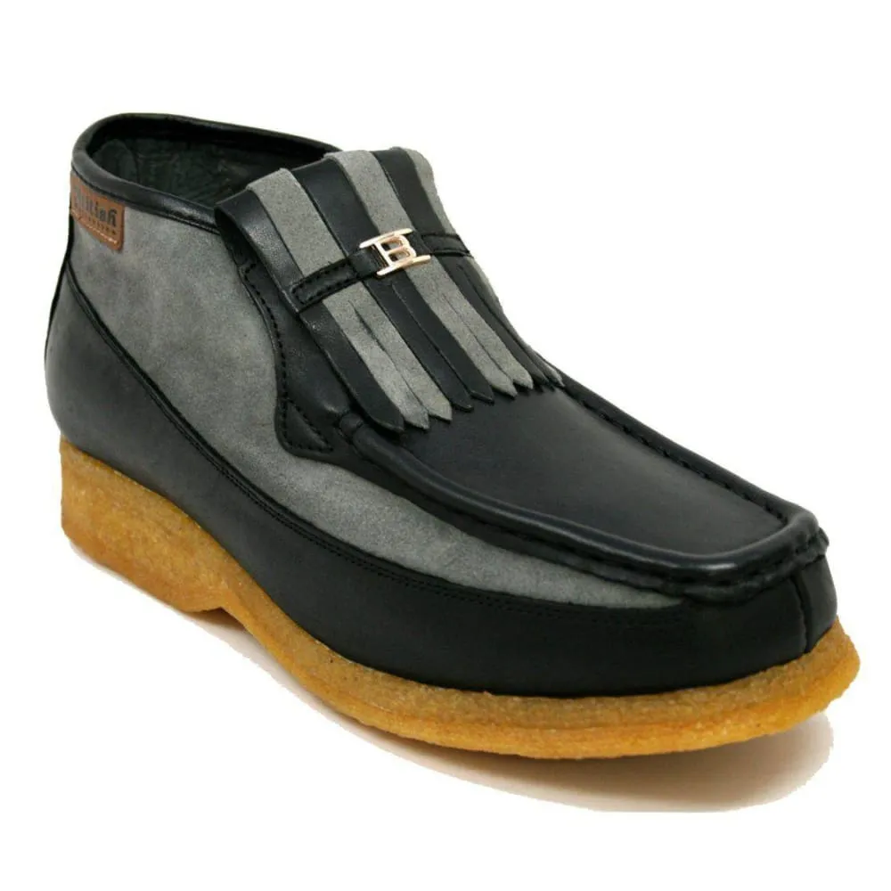 British Walkers Apollo Men's Leather and Suede Crepe Sole Slip On