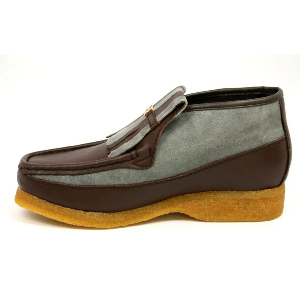 British Walkers Apollo Men's Leather and Suede Crepe Sole Slip On