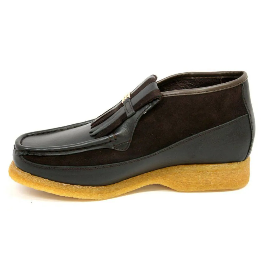 British Walkers Apollo Men's Leather and Suede Crepe Sole Slip On