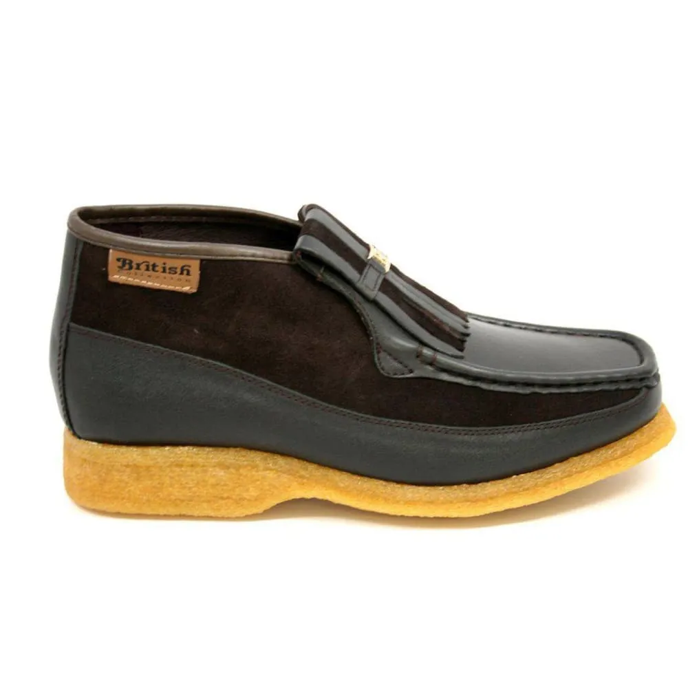 British Walkers Apollo Men's Leather and Suede Crepe Sole Slip On