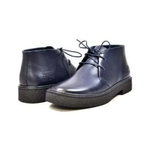 British Walkers Playboy Men's Navy Blue Leather