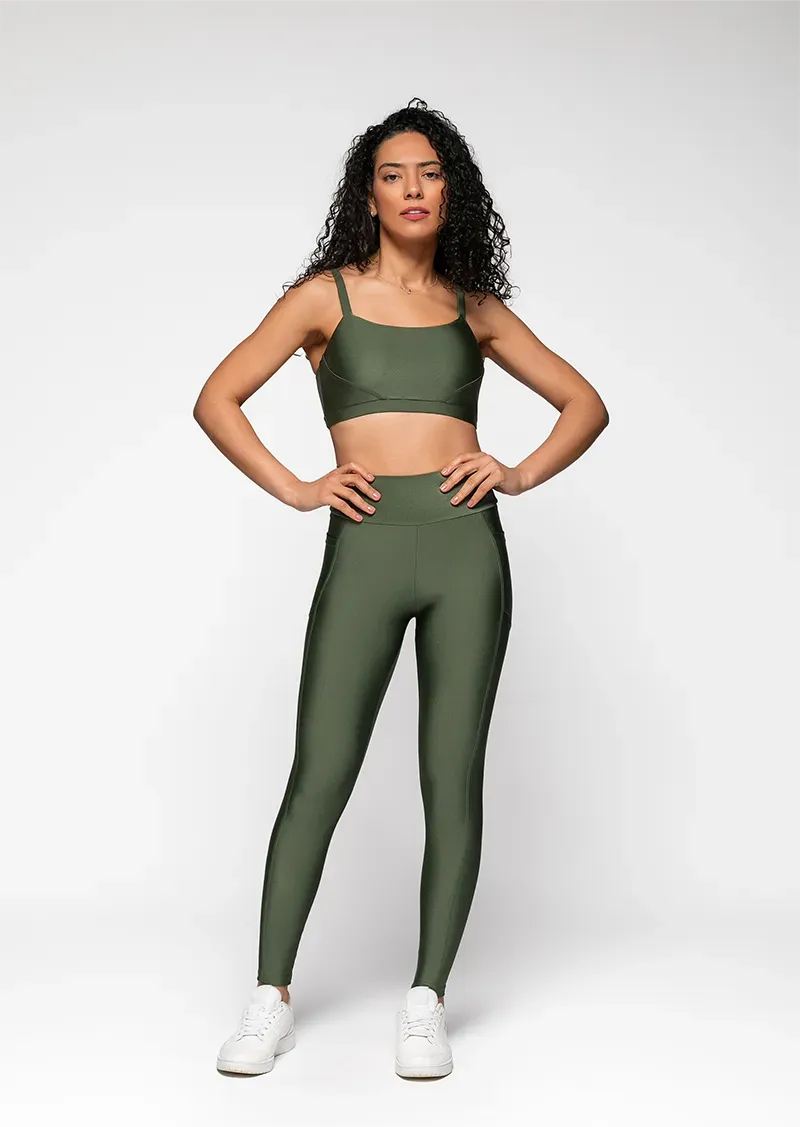 Canvas Sports Top - Military Green