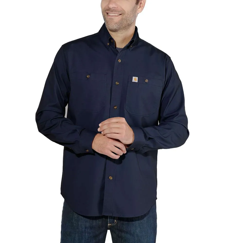 Carhartt&#x20;103554&#x20;Rugged&#x20;Flex&#xAE;&#x20;Rigby&#x20;l&#x2F;s&#x20;Work&#x20;Shirt&#x20;-&#x20;Navy