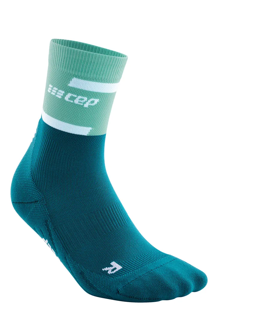 CEP Men's The Run Socks Mid-Cut V4 - Ocena/Petrol ( WP3CNR )