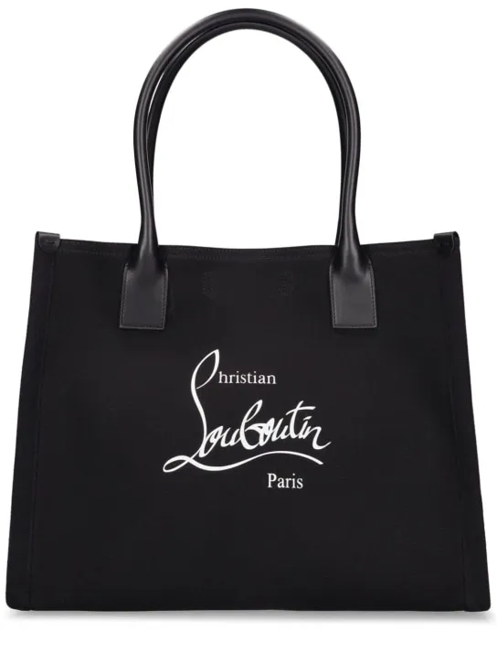 Christian Louboutin   Large Nastroloubi canvas tote bag 