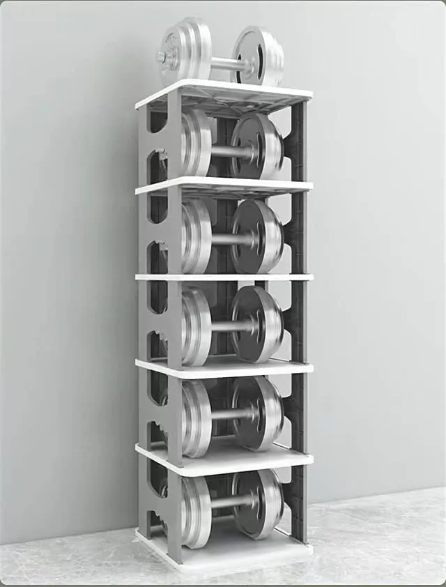 CLAPONE FlexiStack Shoe Rack: Customizable Closet Organizer for Bedroom & Entryway, Space-Saving Stackable Design, 7 - Layer Shoe Shelf, Plastic, Grey