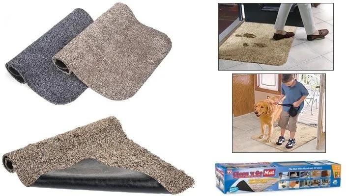 Clean-N-Go Mat - Versatile Dirt-Trapping Solution - Beige - 30"x 20"