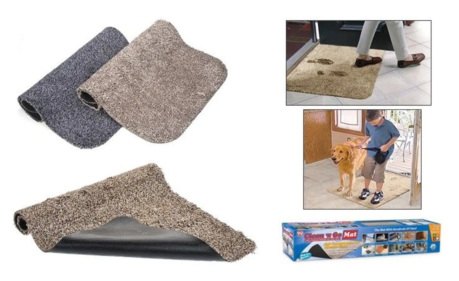 Clean-N-Go Mat - Versatile Dirt-Trapping Solution - Beige - 30"x 20"