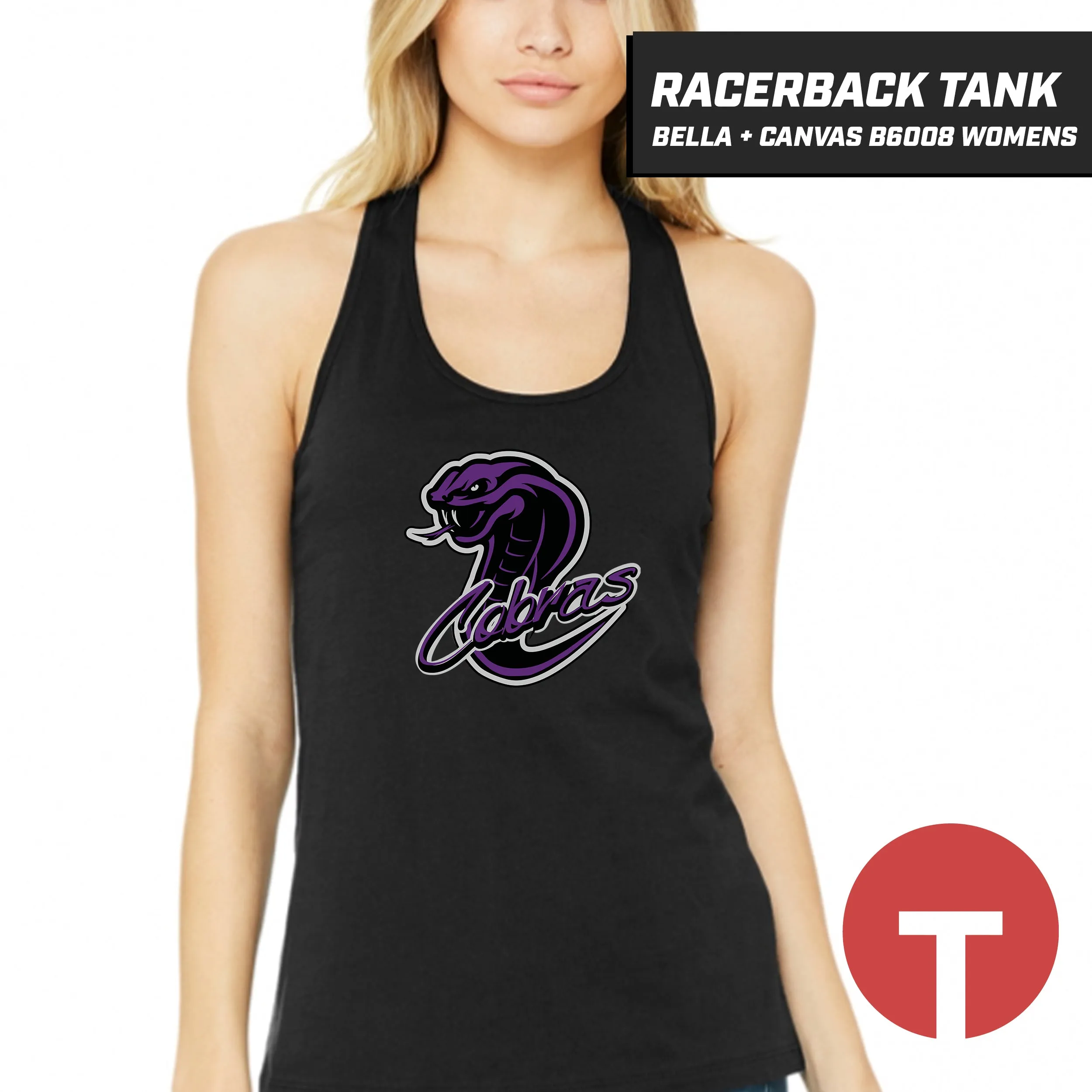 Cobras Softball - Bella   Canvas B6008 Women's Jersey Racerback Tank