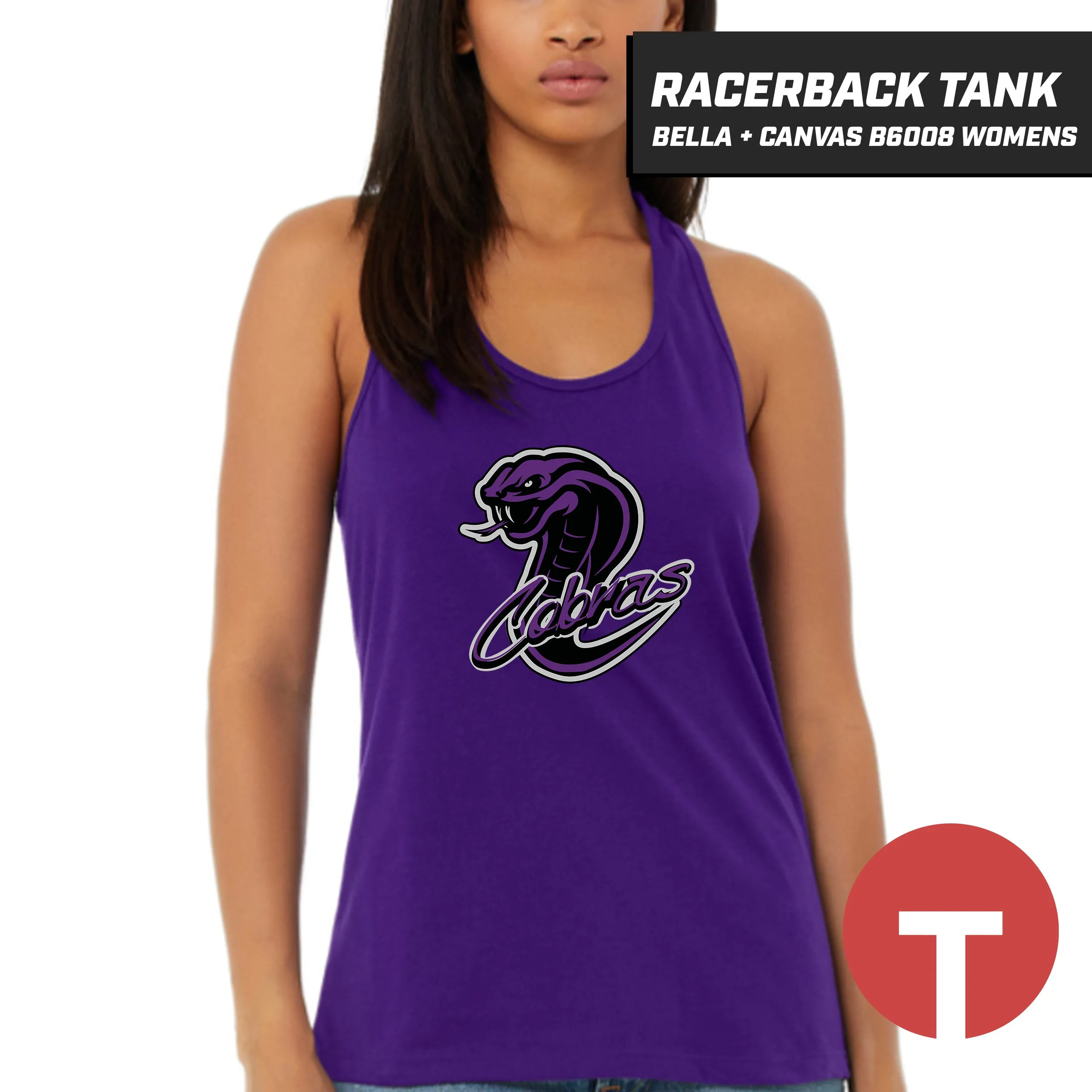 Cobras Softball - Bella   Canvas B6008 Women's Jersey Racerback Tank