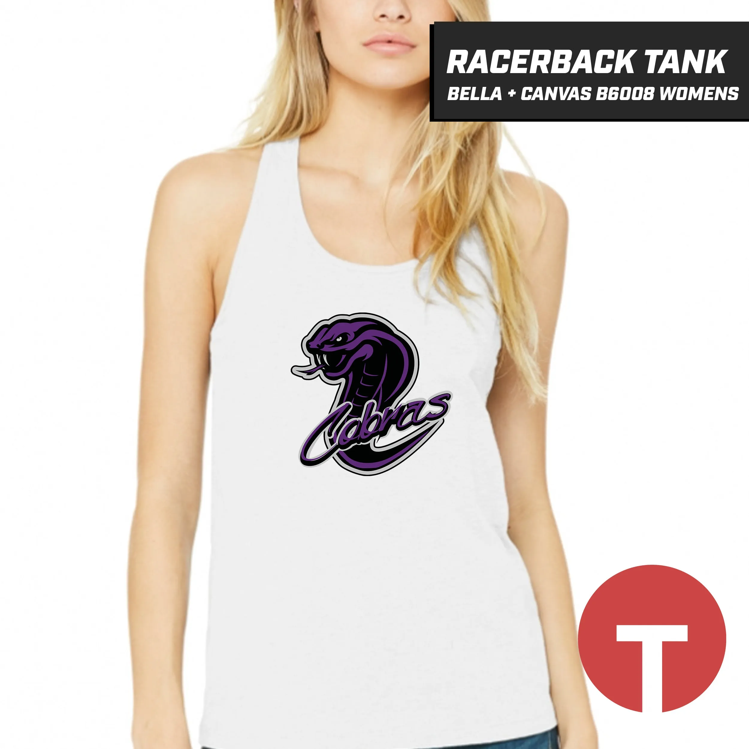 Cobras Softball - Bella   Canvas B6008 Women's Jersey Racerback Tank