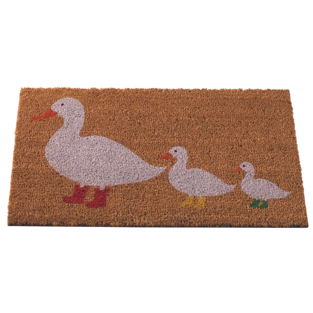 Coir Door Mat Three Ducks In Boots 45 x 75cm