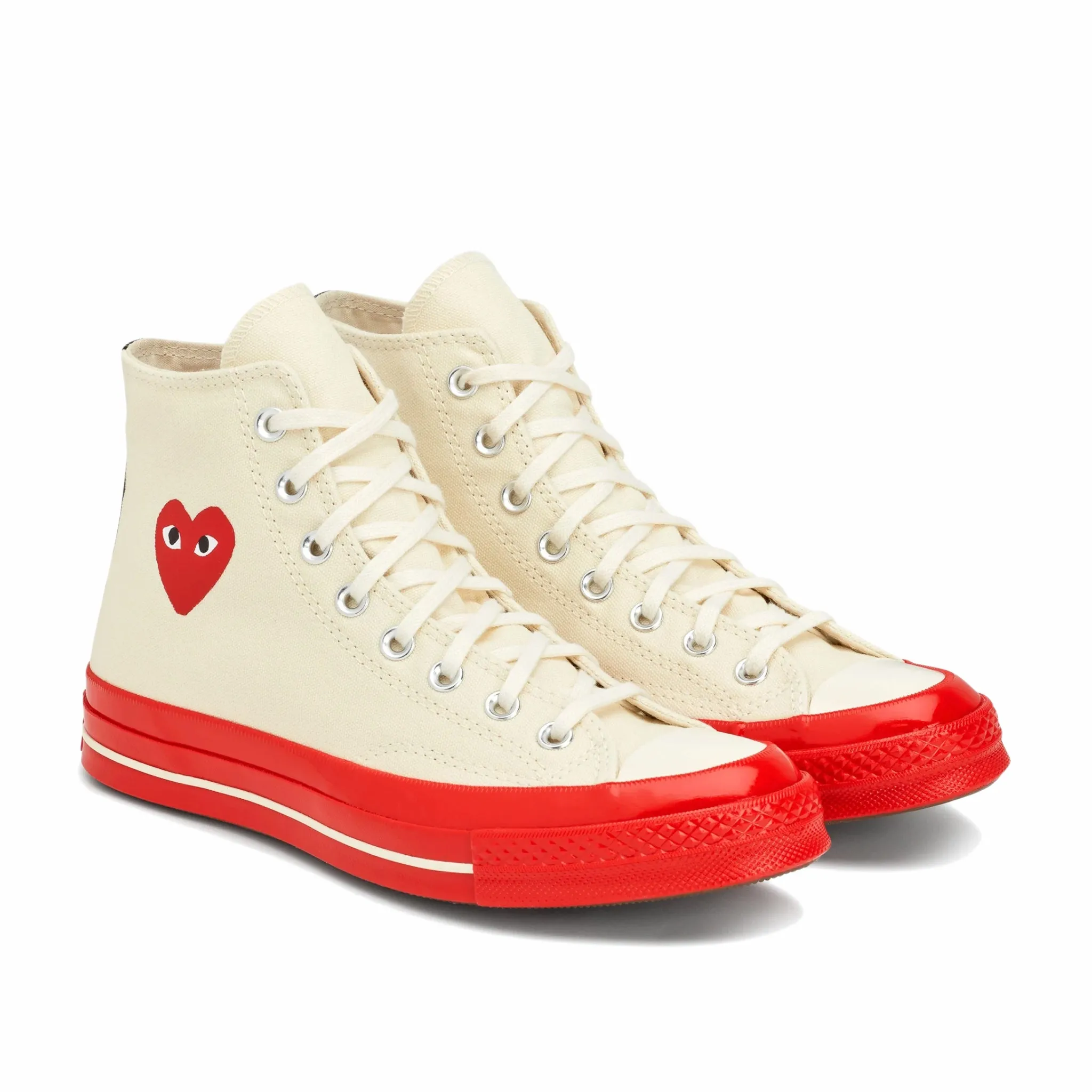 Comme des Garçons PLAY Converse Chuck '70 Red Sole Hi (Off White) P1K124