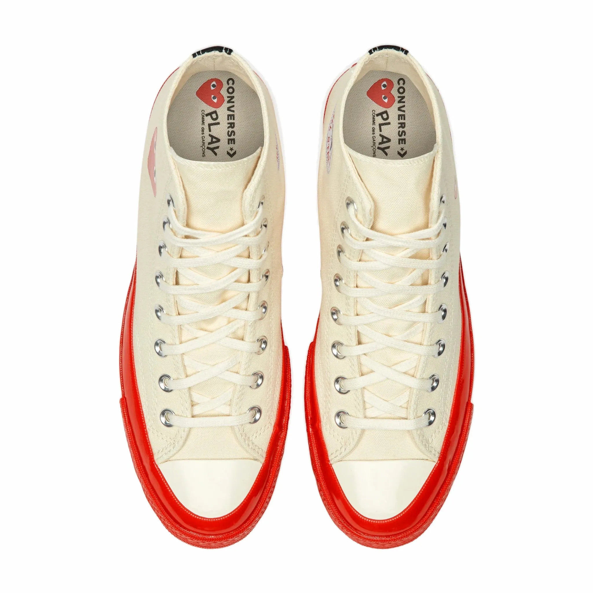 Comme des Garçons PLAY Converse Chuck '70 Red Sole Hi (Off White) P1K124