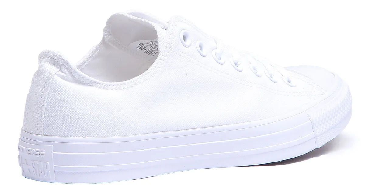 Converse 1U647 CT All Star Low Trainers In White Mono For Men