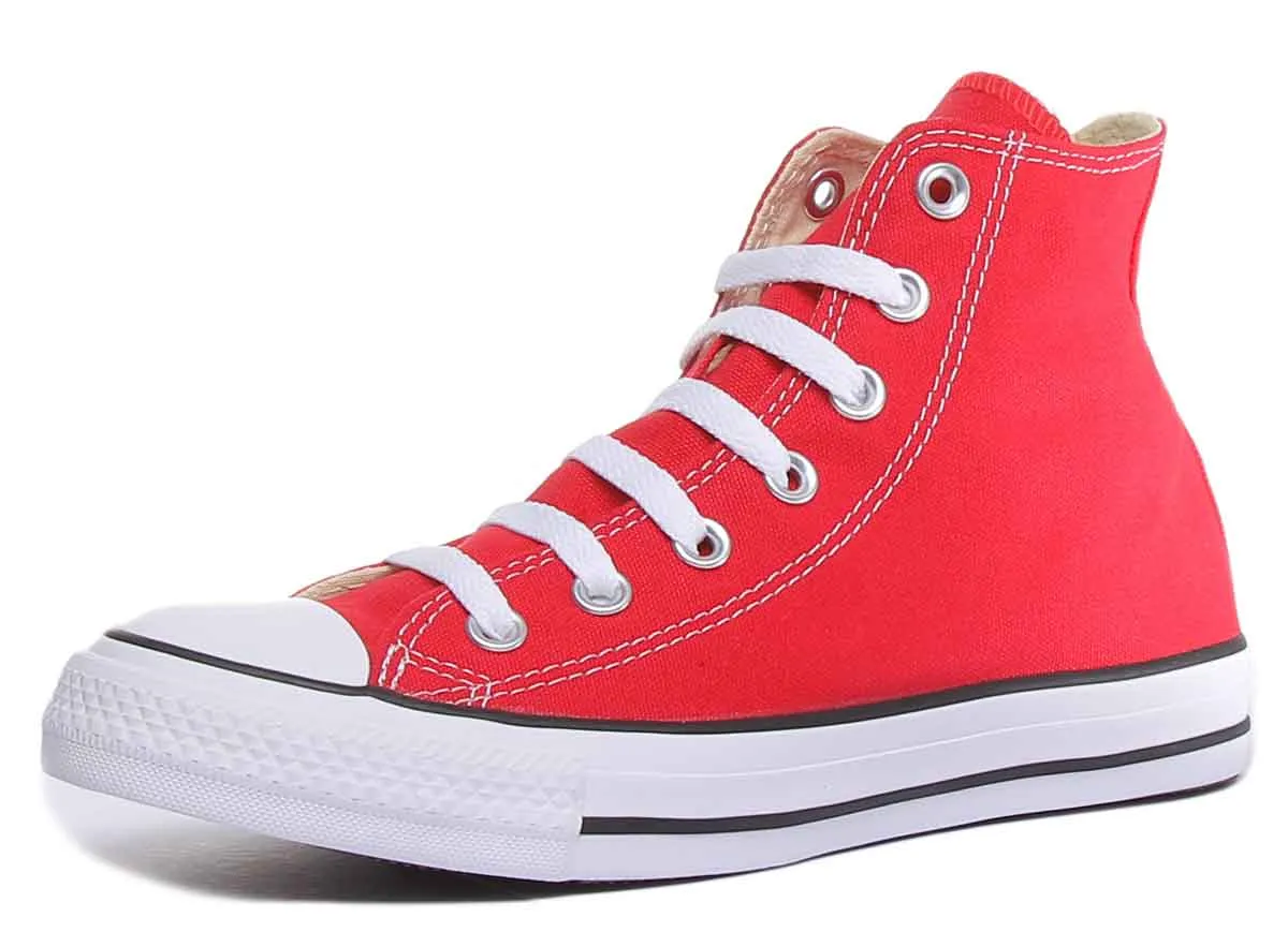 Converse All Star Hi Core Canvas Trainer In Red For Unisex