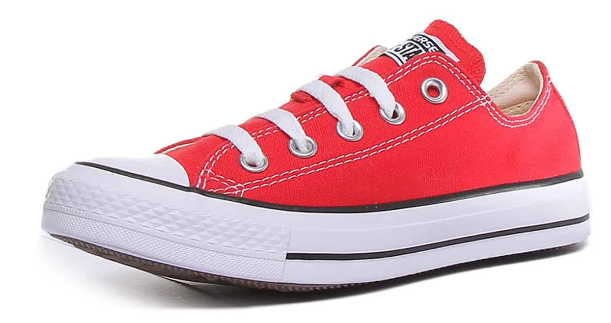 Converse All Star Low Trainer In Red