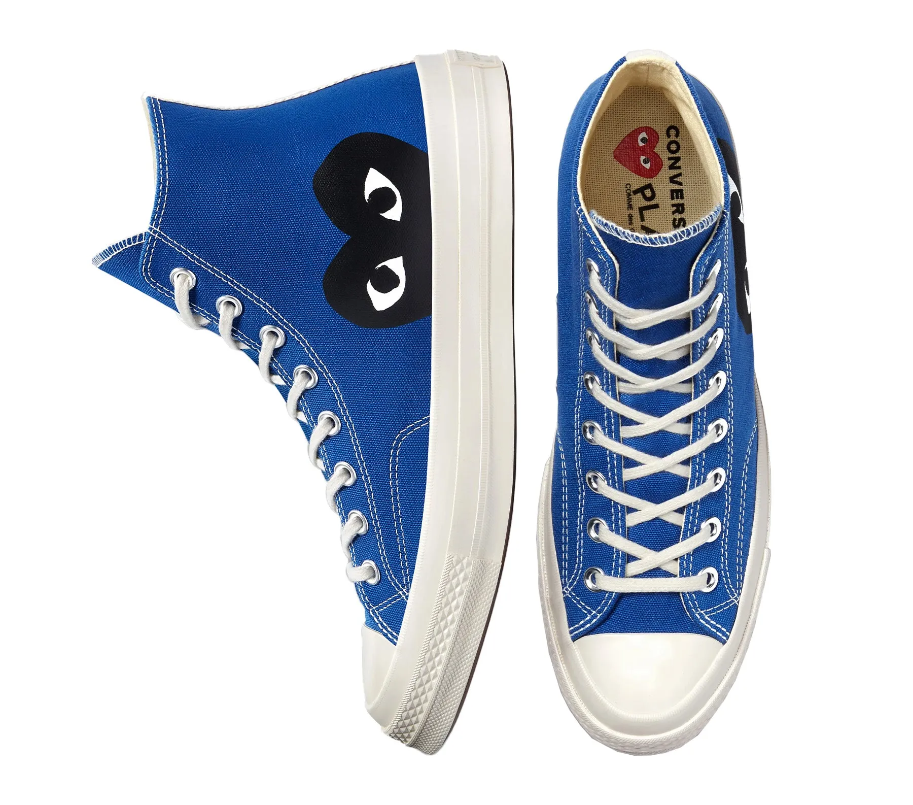 Converse Black Heart Blue High Top