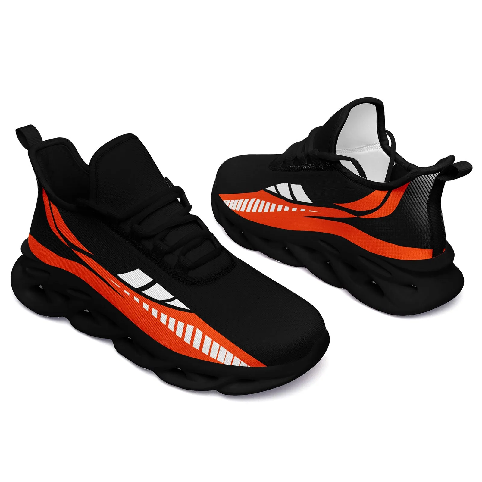 Custom Black Orange Cincinnati Maxsoul Shoes Personalized Sneaker FN003-D020325-6