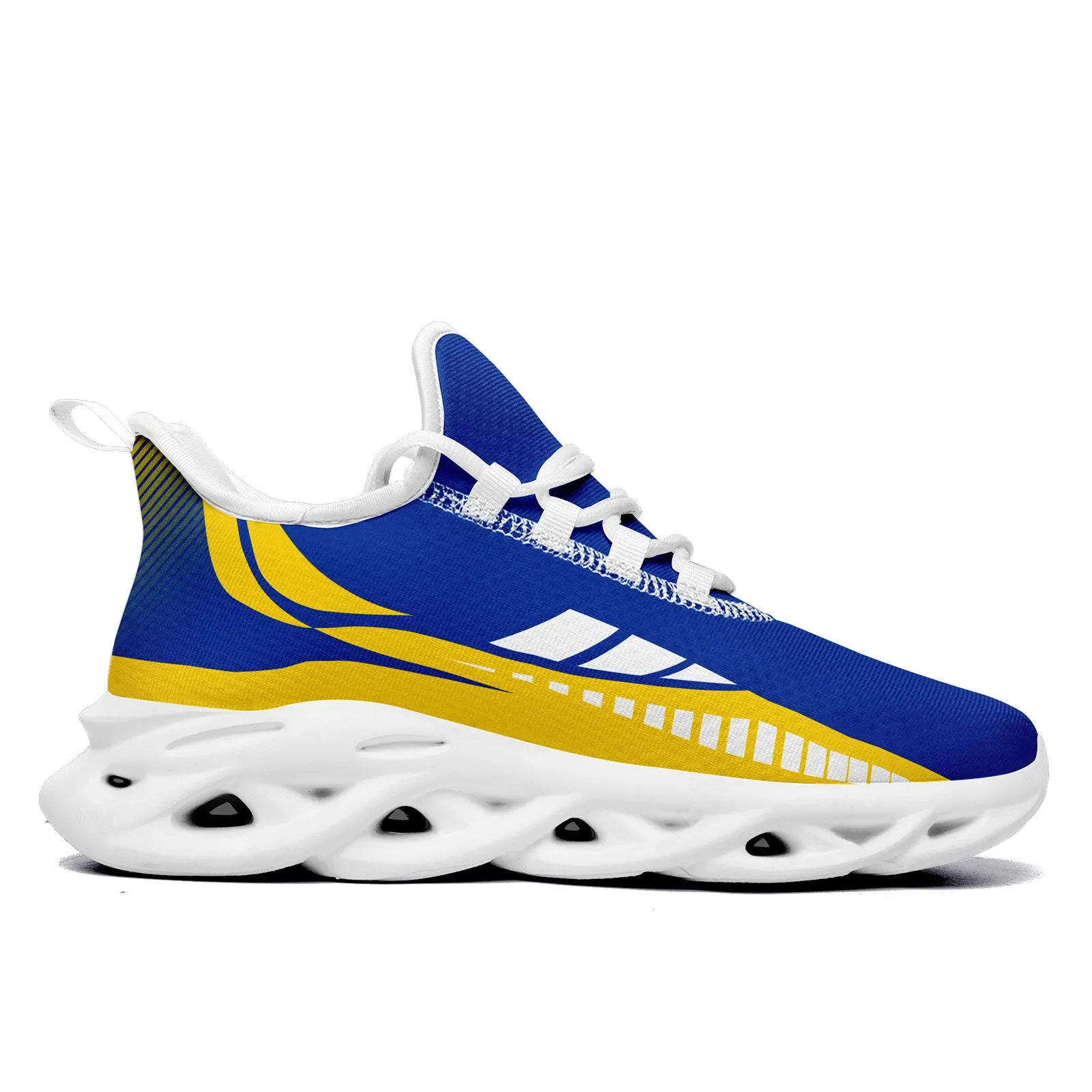 Custom Blue Yellow Los Angeles Maxsoul Shoes Personalized Sneaker FN003-D020325-15