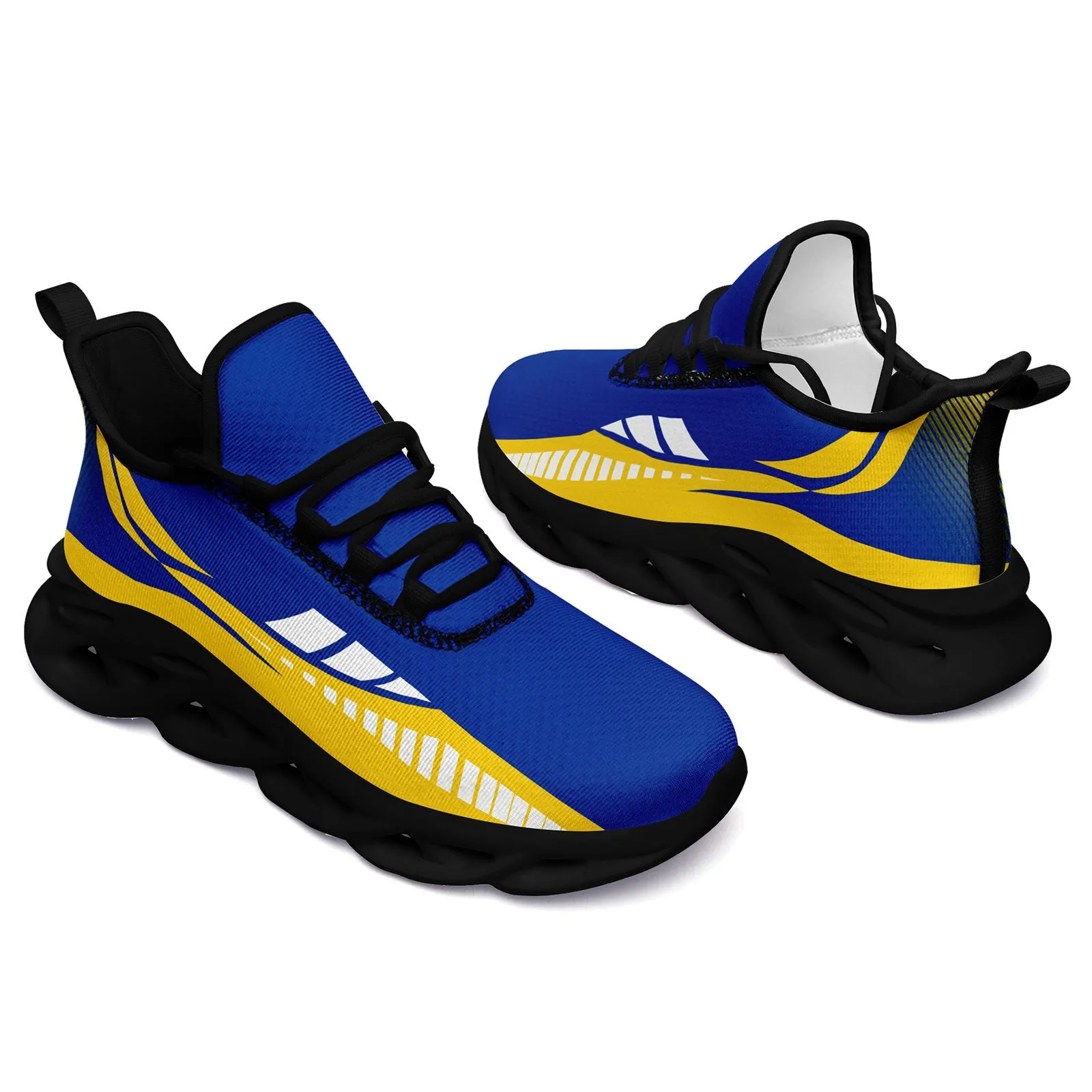 Custom Blue Yellow Los Angeles Maxsoul Shoes Personalized Sneaker FN003-D020325-15