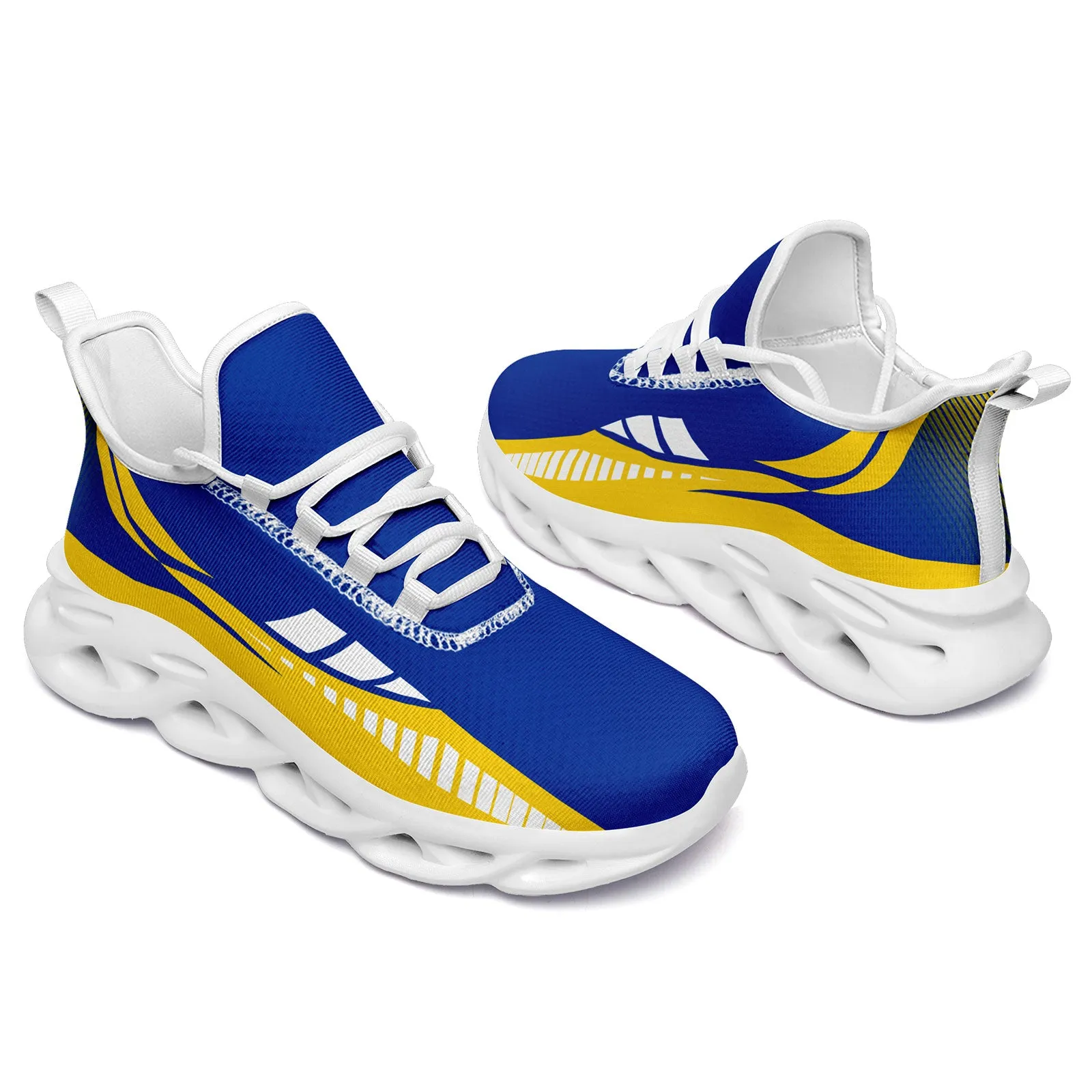 Custom Blue Yellow Los Angeles Maxsoul Shoes Personalized Sneaker FN003-D020325-15