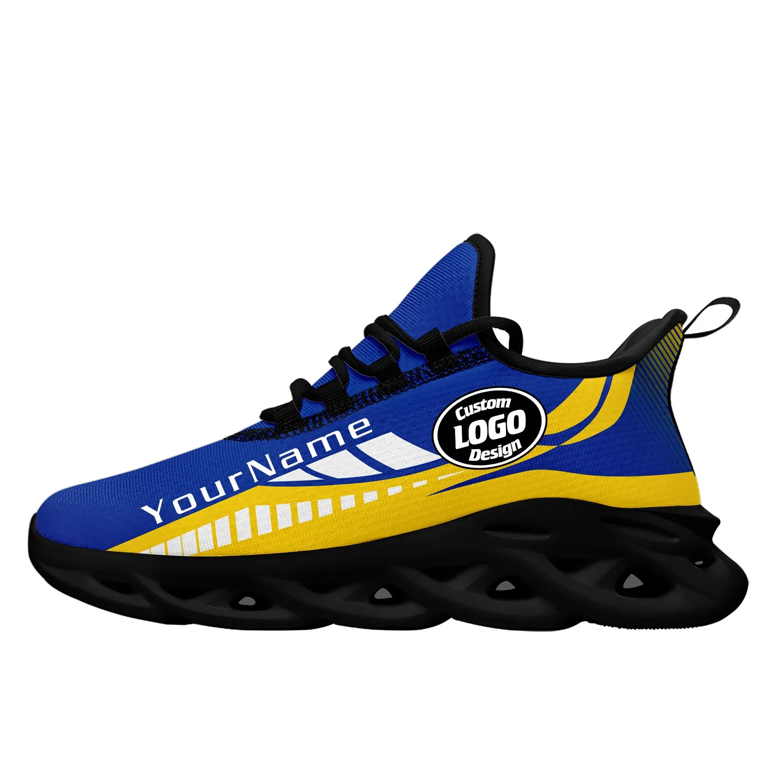 Custom Blue Yellow Los Angeles Maxsoul Shoes Personalized Sneaker FN003-D020325-15