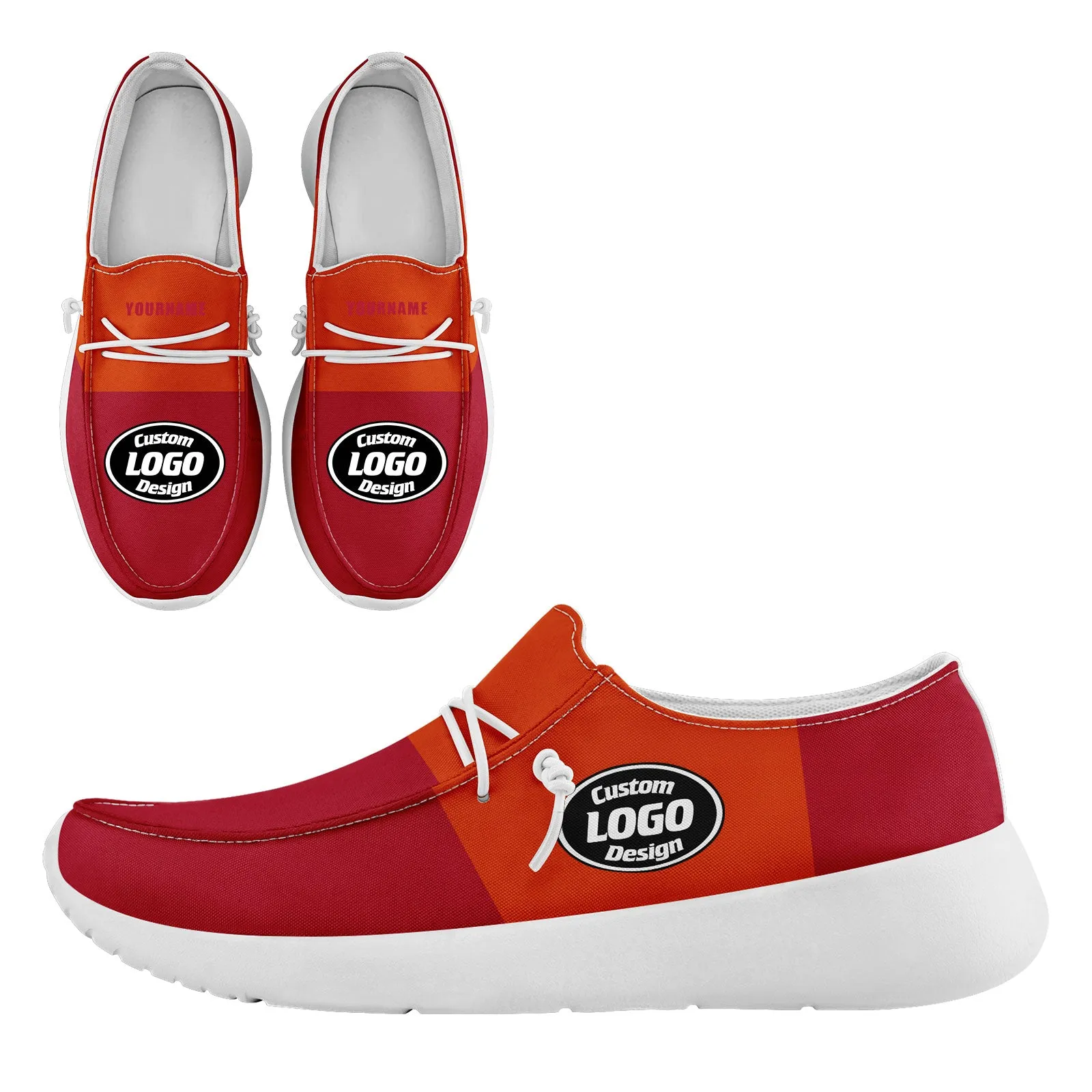 Custom Orange Red Tampa Bay Sneaker Shoes Combo Offer Personalized Combo ZH-D020289-29