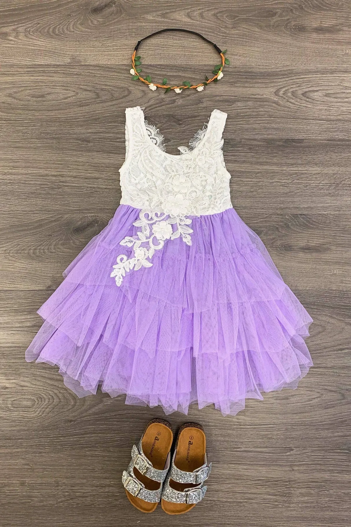 Deluxe Lavender Tank Tulle Dress