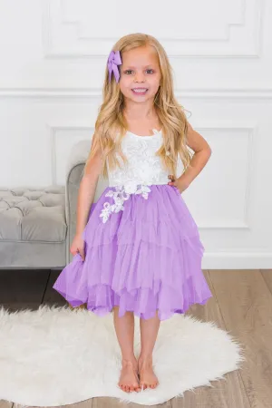 Deluxe Lavender Tank Tulle Dress