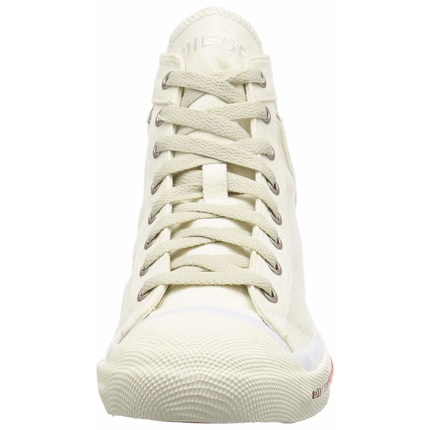 Diesel Exposure Hi Off White Red Womens Canvas New Trainers Shoes Boots