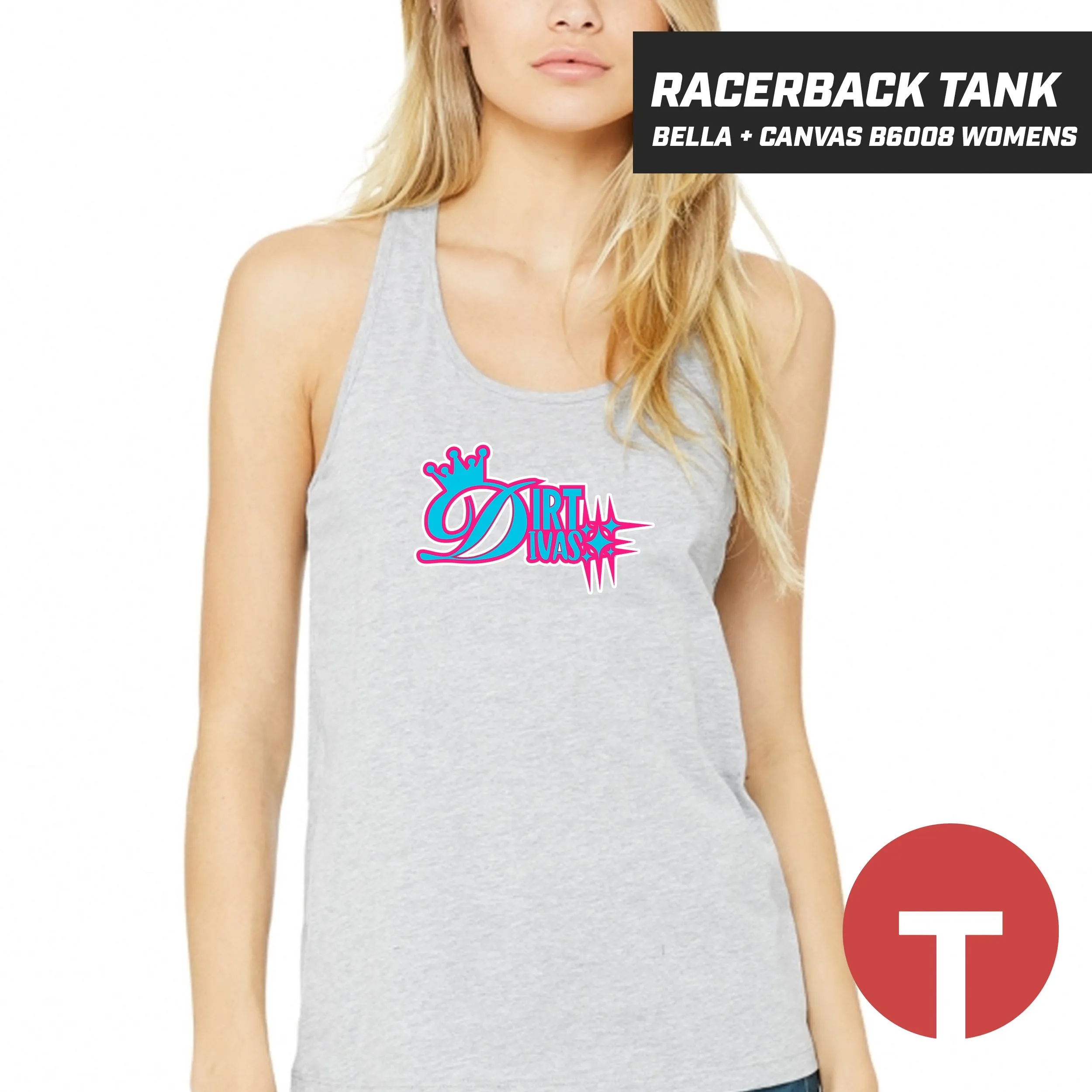 Dirt Divas - Bella   Canvas B6008 Women's Jersey Racerback Tank