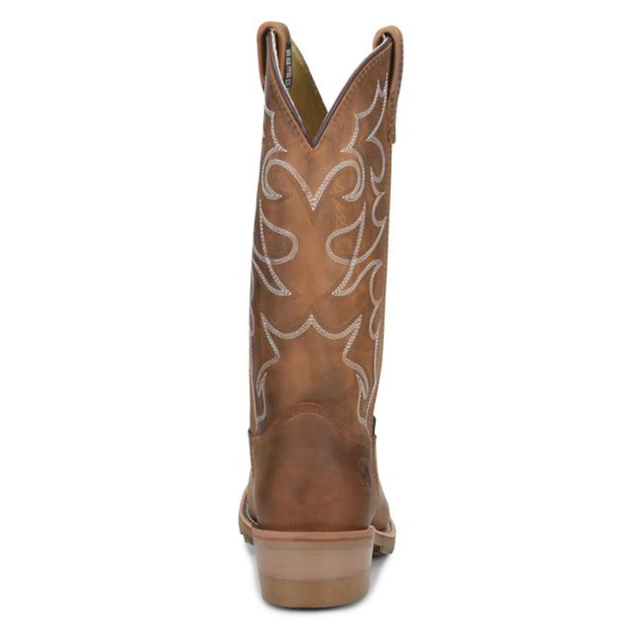 DOUBLE-H MEN'S BROWN WESTERN WORK BOOT - DH1552