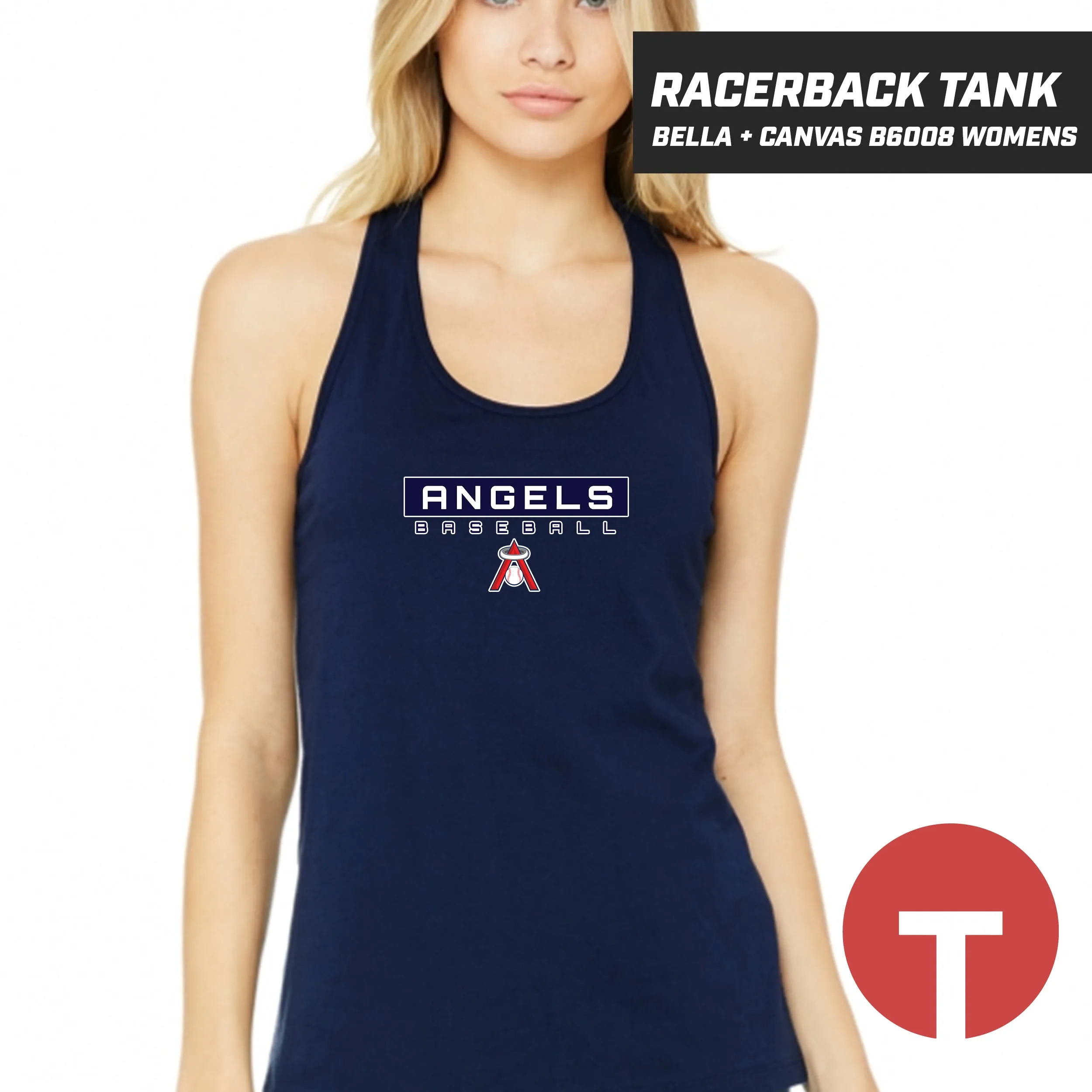 East Cobb Angels - LOGO 3 - Bella   Canvas B6008 Women's Jersey Racerback Tank