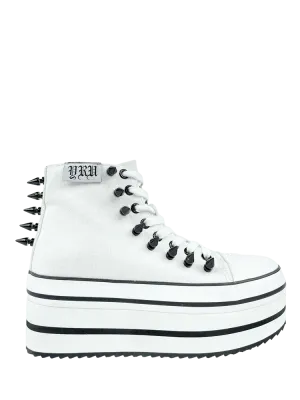 ELEVATION SPIKE WHITE PLATFORM SNEAKERS